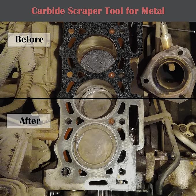 Carbide Scraper, Super Carbide Gasket Scraper for Metal and Automotive, 1-1/4 Inch Carbide Scraper Set (1-Piece)