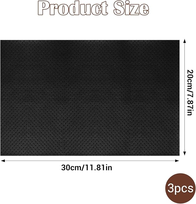 3Pcs Leather Patches for Car Seats, 8 x 12 Inch Breathable Self Adhesive Leather Patch Faux Perforated Black Leathers Patch for Couches, Car Seats, Chairs, Furniture