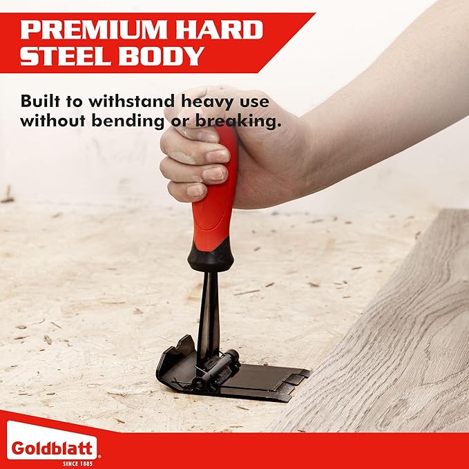 Goldblatt Trim Removal Tool, 3-Inch Baseboard Removal Tool for No-damage the surface, Heavy Duty Pry Bar Removal Multi-Tool for Carpet Tack Strip, Baseboard, Molding, Siding and Flooring Removal