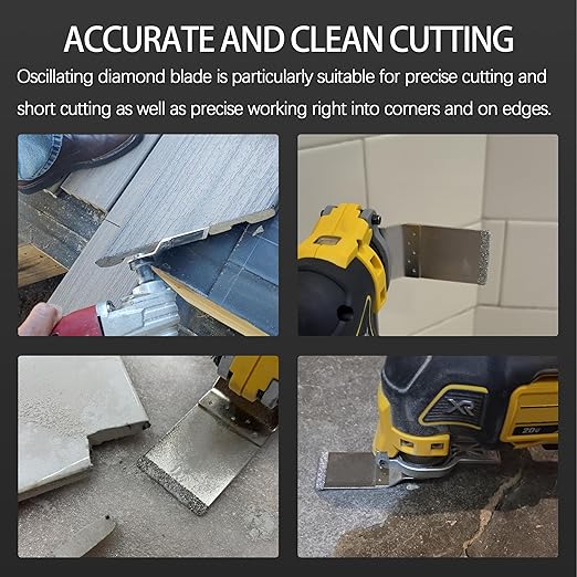 Diamond Flush Cut Oscillating Blade,Carbide Flush Cut Finger Oscillating Blade for Dewalt Oscillating Tools Grout Removal, Cleaning Mortar