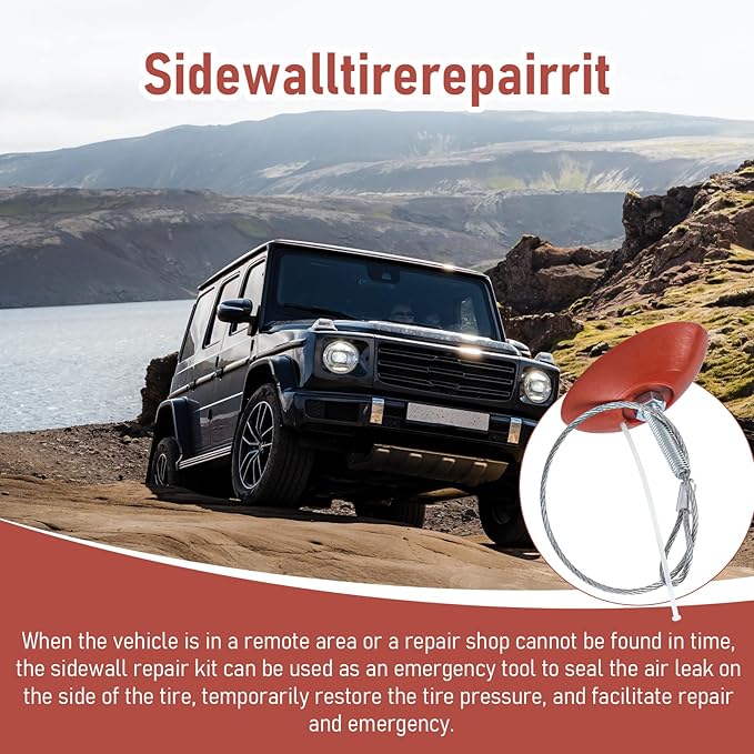 Sidewall Slug Original Tire Sidewall Repair Kit Compatible with ATV SXS Can-Am Jeep Tractor Polaris RZR Trailer Lawnmower,Used for repairing side cracks with a length of less than 1.5 inches
