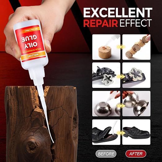 3 Pcs Oily Glue Welding Glue High Strength Strong Adhesion 5.3oz/150g | Super Glue Magic Glue Instant Adhesive Universal Glue for Metal Plastic Wood Glass Ceramics Leather Household Shoe Repair