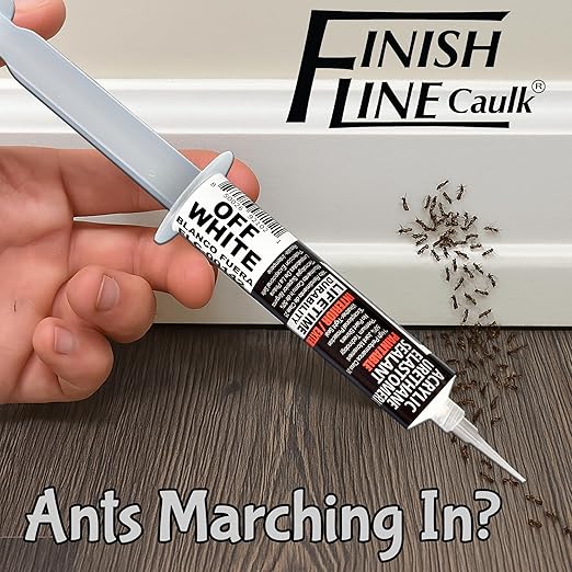 – Acrylic Urethane Elastomeric Sealant – Pre-Filled Precision Caulk Gun – Off-White – 1 oz Tube – Flexible & Durable Sealant for Trim, Baseboards, and Small Cracks