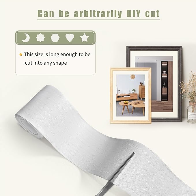Besezx Wood Grain Repair Tape, 2.4" X15', Self Adhesive Wood Grain Repair Patch for Tables, Chairs, DIY,Baseboards, Doors, Windows, Floors and Furniture Renovation.（White）