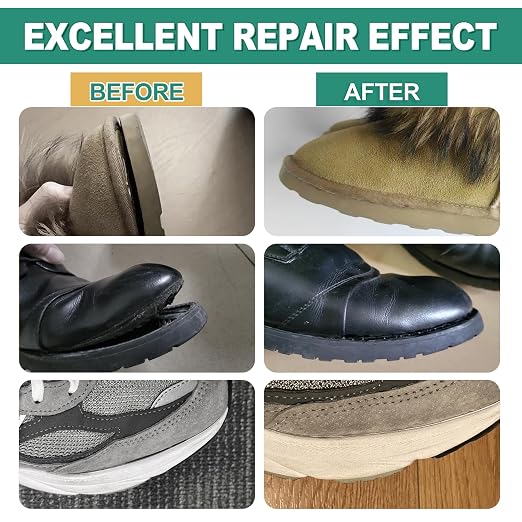 Shoe Glue, Professional Grade Flexible Shoe Repair Adhesive - Extra Strong, Clear, Waterproof - Repairs Soles, Heels, Patches Small Holes, Works on Leather, Rubber, Vinyl, Canvas - 20ml x 2 PCS