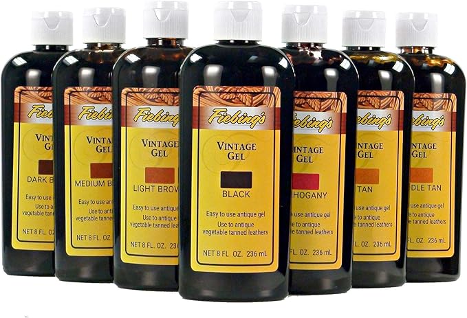 Fiebing's Vintage Gel - Mahogany 8oz - Antique Gel for Leather