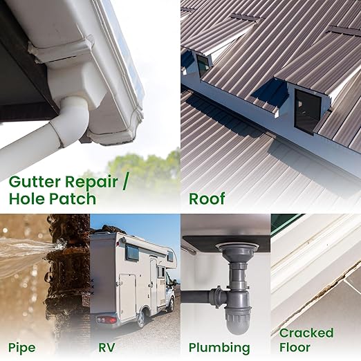 ECOHomes Aluminum Butyl Tape, Waterproof Aluminum Foil Tape for Leaks (6 Inch Wide) | Butyl Seal Tape for Roofs, Gutter Repair, Gutter Holes, Pipes, Metal Roof Patch, RV, Plumbing and Outdoor Sealing