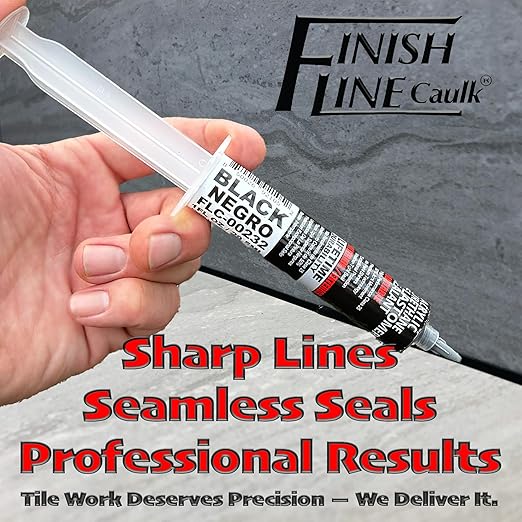 – Acrylic Urethane Elastomeric Sealant – Pre-Filled Precision Caulk Gun – Black – 1 oz Tube – Flexible & Durable Sealant for Trim, Baseboards, and Small Cracks *Dries Gloss Black