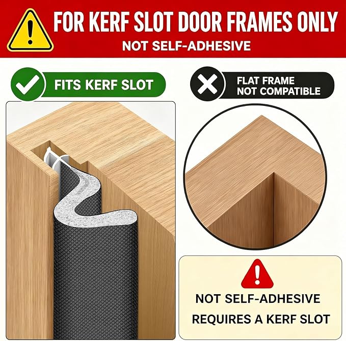 40 Feet Door Weather Stripping, Kerf Weather Stripping for Doors with Groove, Kerf Door Seal for Large Gap and Easy Installation(40, Black)