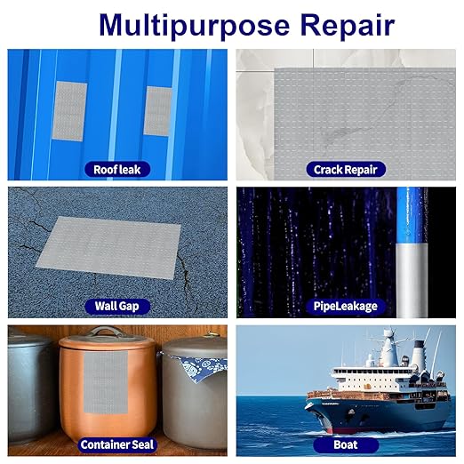 Butyl Sealant Tape Waterproof Aluminum Foil, Joist Tape for Decking 2 Inch, Super Sticky, Repair Roof Leak, Sealing Awning Crack, Patching Deck Flashing, All Weather Permanent 16.4FT Silver