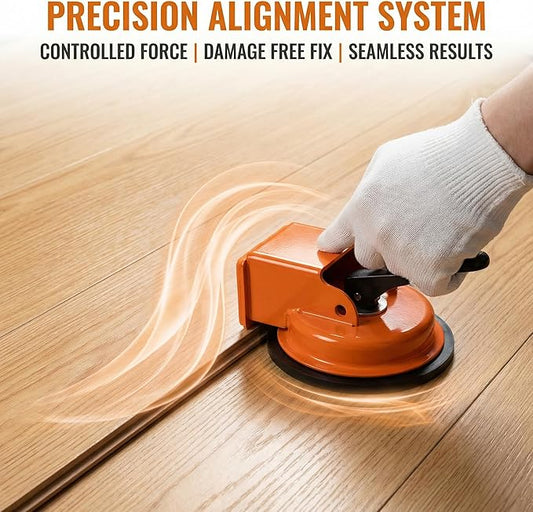 Floor Gap Fixer Tool with Vacuum Suction Cup & Sticky Pads, Heavy Duty Plank Grabber for Laminate, Vinyl, Wood & LVP Flooring, Ultimate Gap Repair & Flooring Installation Kit to Fix Floor Gaps