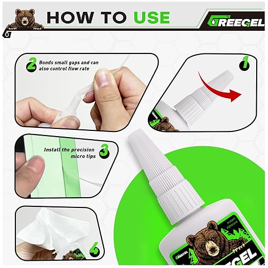 2 Oz Medium Thick Liquid Clear Super Glue + 3g Gel Glue, Cyanoacrylate Adhesive for Woodworking, Ceramic, Rubber, Metal, Glass, Model Making, 3D Printing, Crafts & Repairs