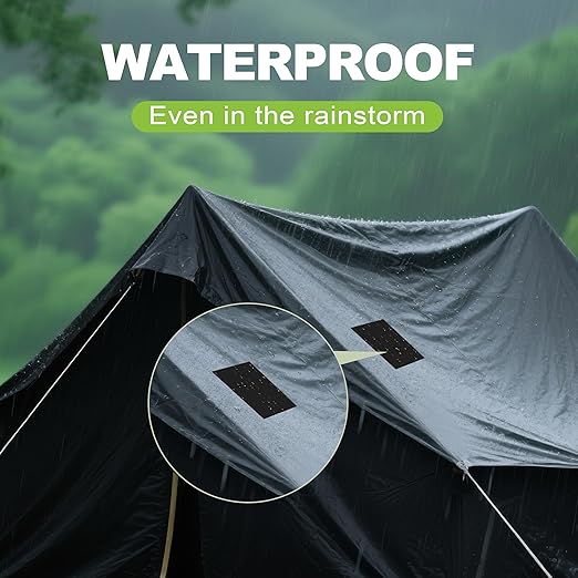 TIANLDD 4x78in Waterproof Repair Tape for Boat Covers,Tents,Tarp,RV Awning，Fabric Repair Tape(Grass Green)