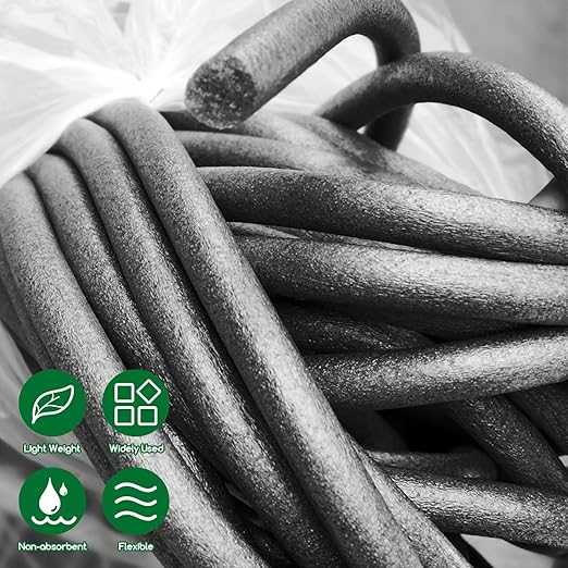 Foam Backer Rod for Gaps Concrete Crack Filler Joints Foam Gap Filler Caulk Saver Backing Rod Concrete Filler Rope (Black, 1.25 Inch x 10 Feet)