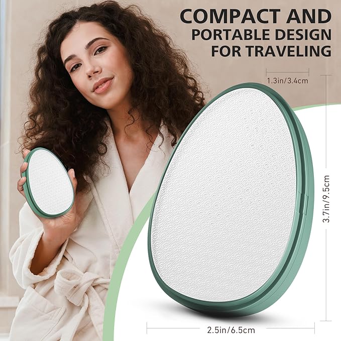 BALUCA Glass Foot File Callus Remover for Feet - Nano Glass Foot Scraper Scrubber Dead Skin Removal for Cracked Heels,Professional Pedicure Tool for Home, Salon, and Travel (Green)