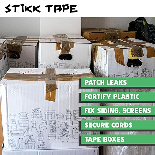 STIKK Duct Tape - Light Green Duck Tape - 3 inch x 25 Yards - Heavy Duty Tape for Repairs, Household Projects - for Commercial HVAC and Construction - Effective Heavy Duty Waterproof Duct Tape