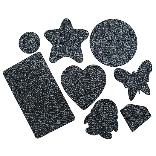 8 PCS Self-Adhesive Leather Repair Patch Couch Patch, Waterproof, Wear-Resistant Tape Sticker for Sofa,Bag,Furniture,Car Seats (Black)