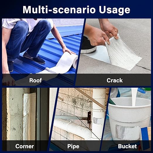 Butyl Tape Waterproof Sealing Tape 2Inch x 34Feet, Aluminum Foil Tape, Butyl Sealant Tape for Pipe Sealing, RV Repair, Window, EDPM Roof Leak Patching, Boat and Pipe Sealing