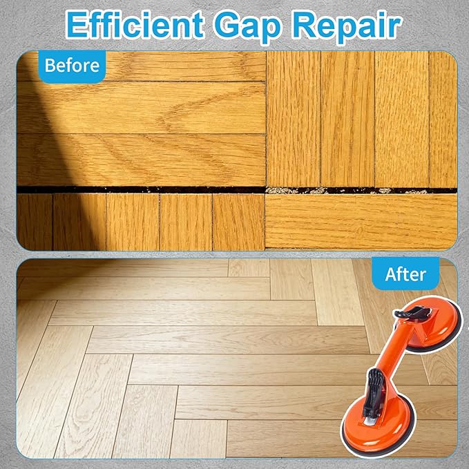 Laminate Floor Gap Repair Tool,Include Suction Cup and Mallet,Floor Gap Repair Kit,for Floating Wood Floors and Moving Glasses