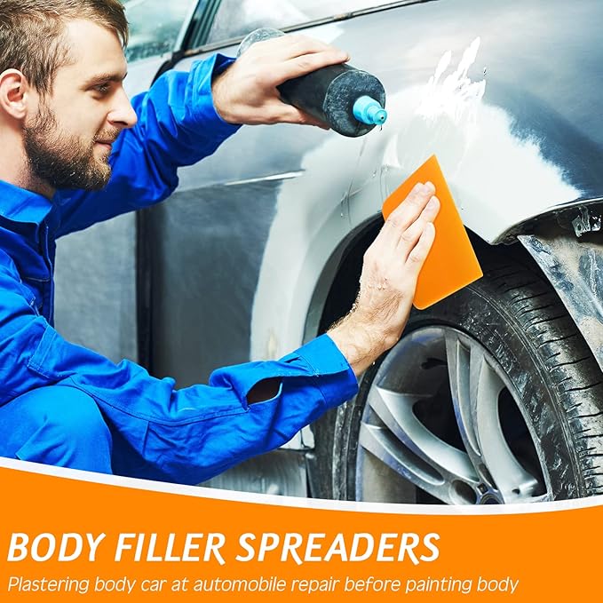 Frienda 24 Pcs Body Filler Spreaders Plastic Tools for Automotive Applying Putties Glazes Caulks and Paint (3 Sizes)