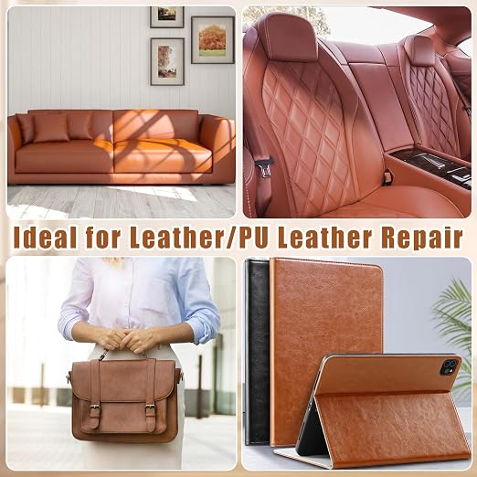 50g Leather Glue Adhesive, Permanent Washable Clear Special Fabric Glue Strong Bonding Clear Super Glue for Leather, Shoes, Wallets, Furniture
