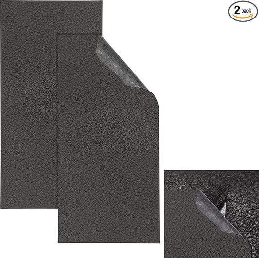 2PCS Leather Repair Patch Tape, Leather Repair Kits for Couches and Cars, Vinyl Repairs Patch, Car Waterproof Self Adhesive Leather Tape Repair Kit for Furniture Couches Chairs (Grey)