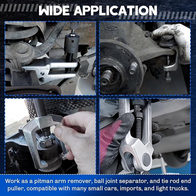 5-in-1 Ball Joint Separator | Pitman Arm Puller Tie Rod End Tool Set for Front End Service, Splitter Removal Kit Ball Joint Removal Tool (Blue)