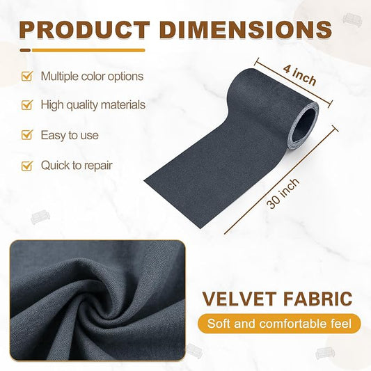 Velvet Repair Patch, Self-Adhesive Flannel Fabric Patch, Multi Colors, Microfiber Patch，Can be Used to Patch Sofas, Car Seats, Handbags, Jacket Holes and Tears (Dark Blue)