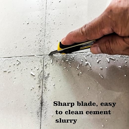 Grout Removal Tool Grout Removal Blade 1 Handle and 3 Grouting Saw Blades Used to Clean Debris in the Gaps of Tiles for Better Filling