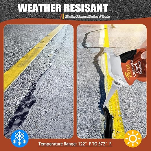Asphalt Crack Filler 4Pack, High Elasticity Driveway Crack Filler,Self Leveling Waterproof Asphalt Crack Sealant Repair Sealer for Blacktop Concrete Cement Driveway,Walkway, Road,Patio(Black)