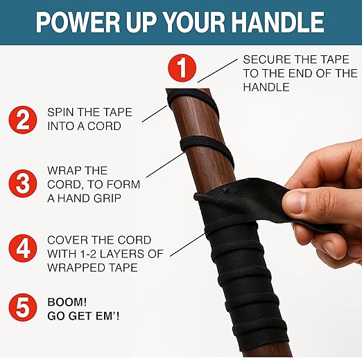 Thunder Tape Tactical Grip Wrap – 2 Roll Pack (FDE – Flat Dark Earth Brown) – Multi-Purpose Athletic & Tactical Wrap for Gun Grips, Sports, Hunting Gear, and Tools – 1” x 66Ft – Non-Reflective