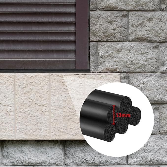 Backer Rod 1/2 Inch Rubber Caulk Saver,Foam Backer Rod for Gaps and Joints,Concrete Expansion Joint Filler,19.6 feet Length