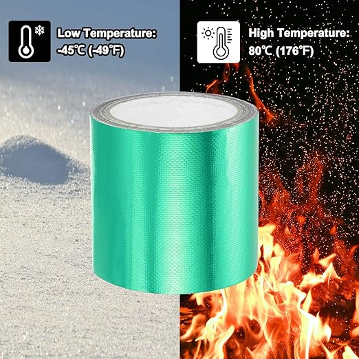 PATIKIL Awning Repair Tape 4" x 26ft Waterproof Canvas Tape High Adhesive Tear Repair Patch Kit for PVC Tarpaulin Tent Awning Fabric RV Sail Boat Cover, Green