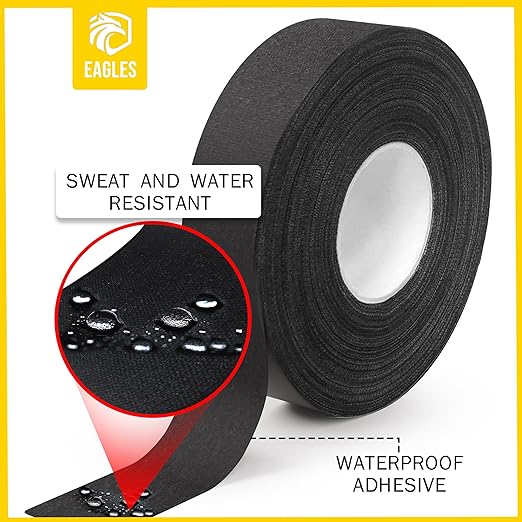Hockey Tape Navy Blue 1inch Grip Tape 1 Roll Athletic Sports Tape Water-Resistan Multipurpose Cloth Tape for Lacrosse Baseball & Softball Bats, Pullup Bars, Sports Gift Wrist Ankle Foot Gymnastics Bar