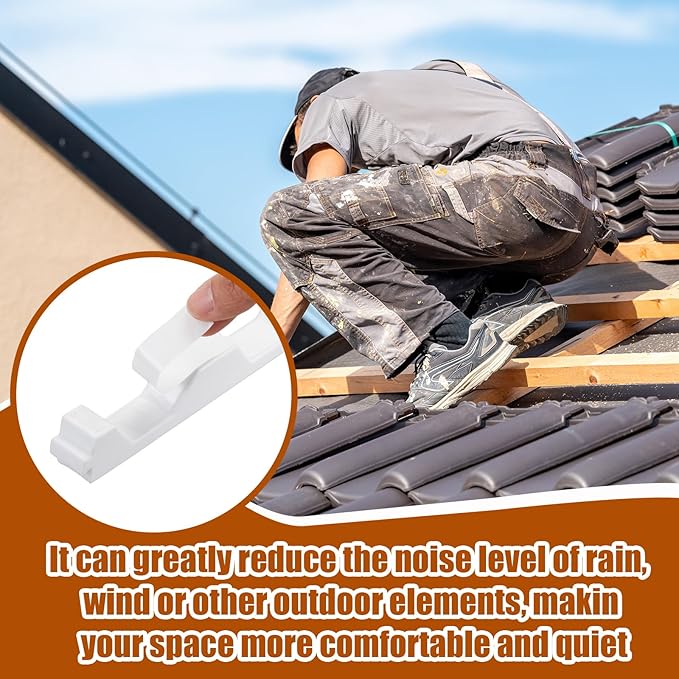 10 Pcs 3ft Octagonal Foam Closure Strips for Metal Roofing Weatherproof Self Adhesive White Strips Seals Gaps in Corrugated and Panel Roofs for Summer Roof Maintenance Repair Hurricane Protection