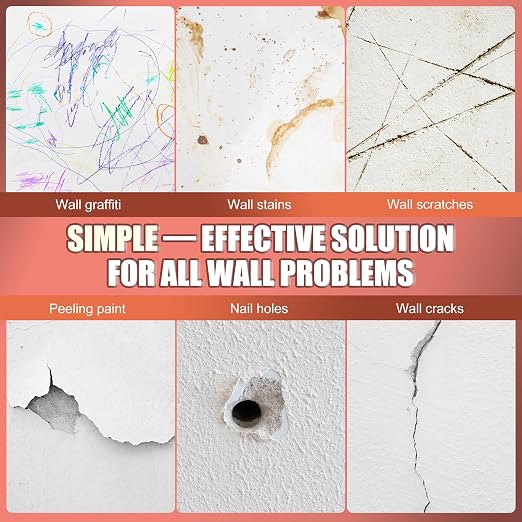 Drywall Repair Kit, 17.6oz Wall Patch Set for Fast Wall Hole Repair | Wall Spackle Repair Paste with Complete Accessories, Drywall Patch Kit, Easy Solution for Wall Hole Filler