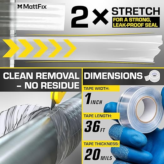 Self Fusing Silicone Tape – 1" x 10' – Waterproof Tape for Emergency Repairs – Weatherproof, Heat and Chemical-resistant – For Plumbing, Pipes and Hoses repairs, Automotive, Electrical & Outdoor Use