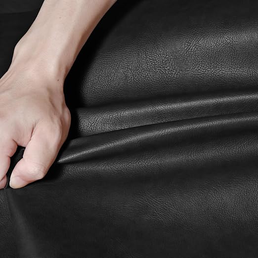 Self Adhesive Leather Repair Patch Kit, 31.4 in x 16 in Large Vinyl Leather Repair Tape for Furniture, Car Seat, Couch, Sofa, Chair Retro Black