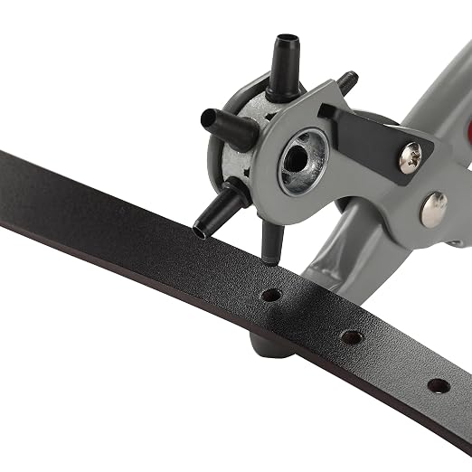 UNCO Leather Punch Tool with Multi-Hole Sizes, Belt & Leather Puncher