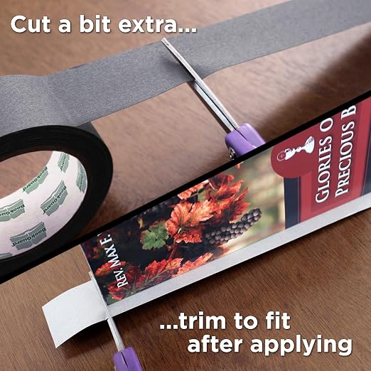 BookGuard 1-1/2 Inch Vinyl-Coated Cotton Cloth Bookbinding Repair Tape, 15 Yard Roll, Gray