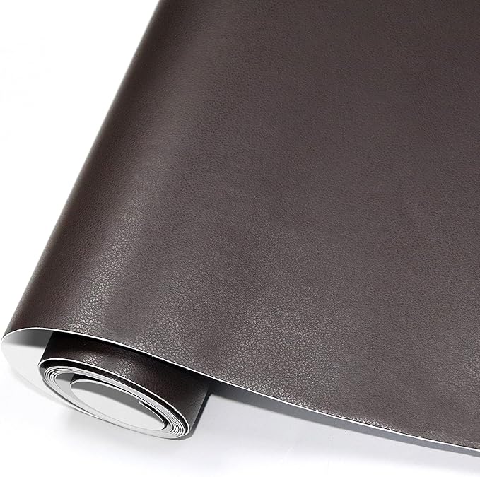 CHEIGHY Leather Repair Kit for Furniture - Advanced PU, Strong Waterproof Self Adhesive Leather Repair Patch for Couch 3.9X79 inch Vinyl Repair Tape for Car Seats Sofa Office Chair (Brown)