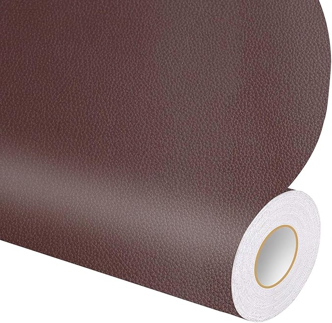 DXBULL Large Leather Repair Patch 35.4x78.7 inch Repair Tape Self-Adhesive for Furniture Sofas Car Seats Chair Couches Handbags Jackets Decorative Home Hotel Wall (Light Brown)