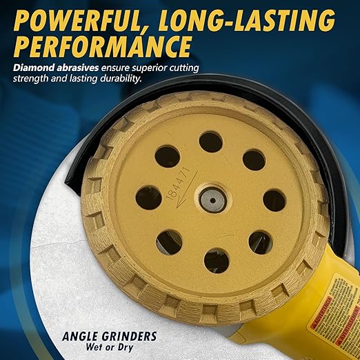 4.5" Crack Chaser Blade for Cured Concrete, Asphalt Repair or Joint Widen, Turbo Rim, 0.410" Width, 5/8"-11 Arbor
