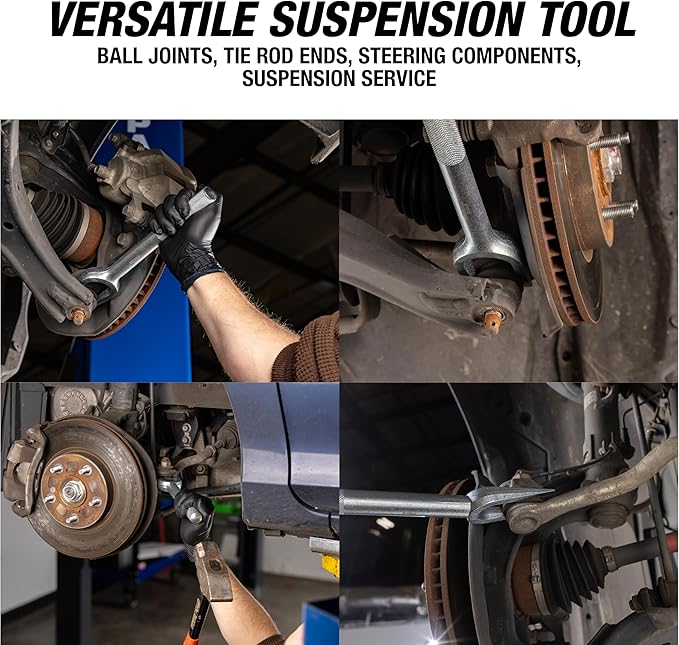 OEMTOOLS 37201 5-Pc Ball Joint Removal Tool Kit, Pickle Fork Tie Rod Removal Tool Set, Rust Resistant Finish, Sturdy Case Included, 1-1/8", 1-5/8",1-3/8", 1", 3/4"