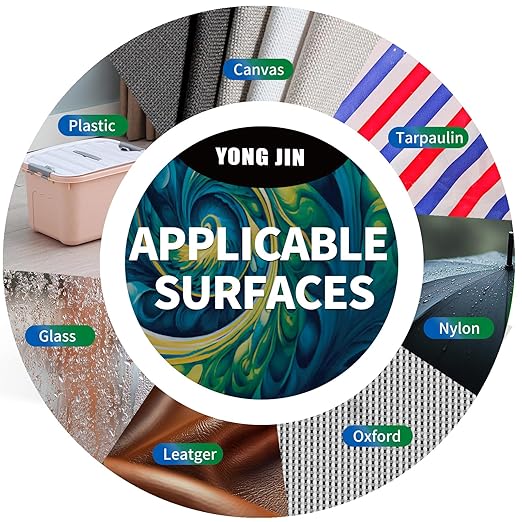 YONGJIN RV Awning Repair Tape, Heavy Duty Outdoor Tent Repair Tape and Tarp Tape, Waterproof Tarp Patch Kit for Camper, Boat Covers, Leather, Canvas, Rubber, Plastic, Heat Resistant (2 inch)