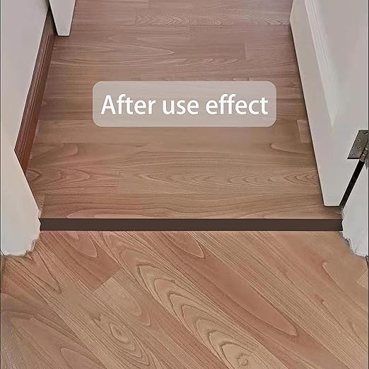 Floor Transition Strip Self-Adhesive Cover Strips Threshold Repair Floor Gap Vinyl Flooring Transitions Laminate Floor Flat Divider Strip Minimalism Oak Wood Grain Design 6.6FT (4cm, Pure Brown)