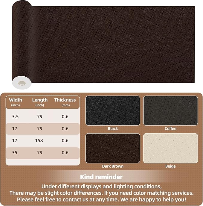 Leather Repair Patch, 17X158 inch Strong Sticky Repair Patch Self Adhesive Waterproof, DIY Large Vinyl Patches for Couches, Furniture, Sofa, Car, Chair (Black, 17X158 inch)
