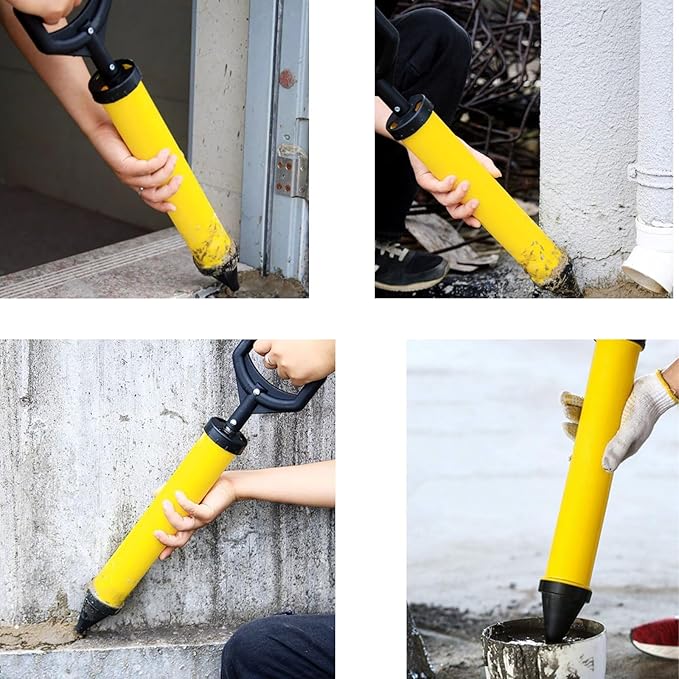 Saim Caulking Applicator Tool, 60cm Grout Caulking Guns Hand Mortar Pointing Grouting Pump with 4 Nozzles for Grouting Stone and Concrete Cement lime, Use in Tile Repair on Walls, Showers & Bathrooms