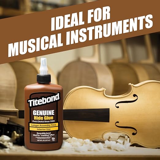 Titebond Genuine Hide Glue 16 Oz. – Ready-to-Use Adhesive for Fine Furniture, Antique Restoration, Musical Instruments, Slow Set, Creep-Resistant, Creates Crackling Effect on Wood – 5014