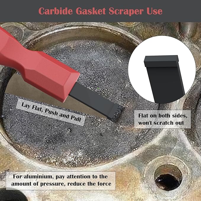 Carbide Scraper, Super Carbide Gasket Scraper for Metal and Automotive, 5/8 Inch Carbide Scraper Set (1-Piece)